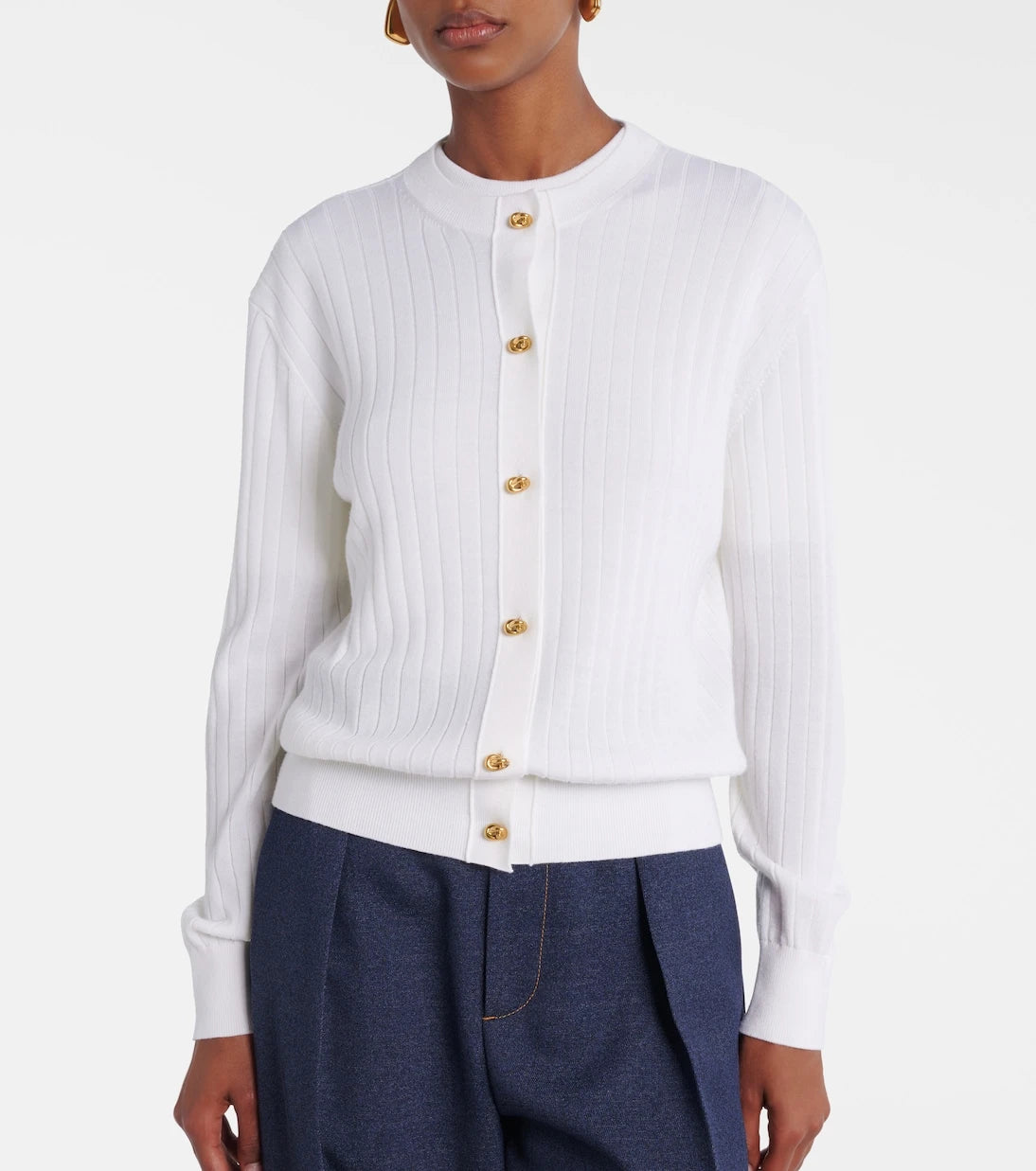 Bottega Veneta - سترة صوفية محبوكة مضلعة Knot