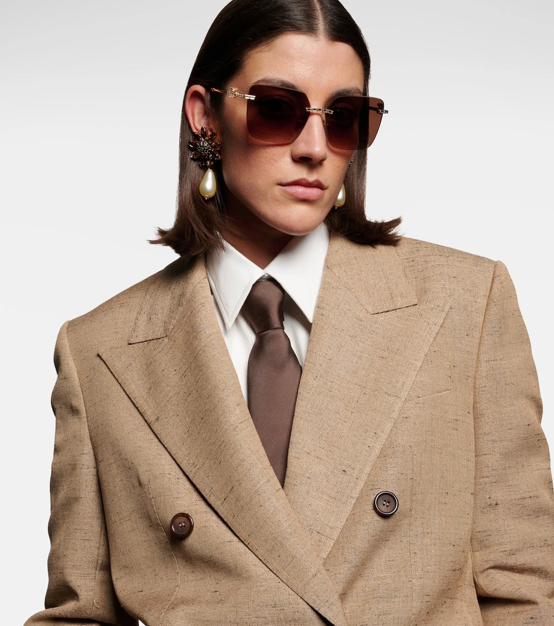 Dolce&Gabbana - DG crystal-embellished square sunglasses
