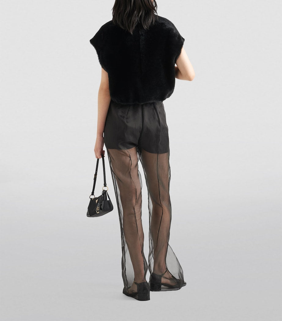 Prada Black Shearling Gilet