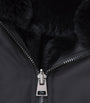 Yves Salomon Black Fox-Rabbit Fur-Trim Parka