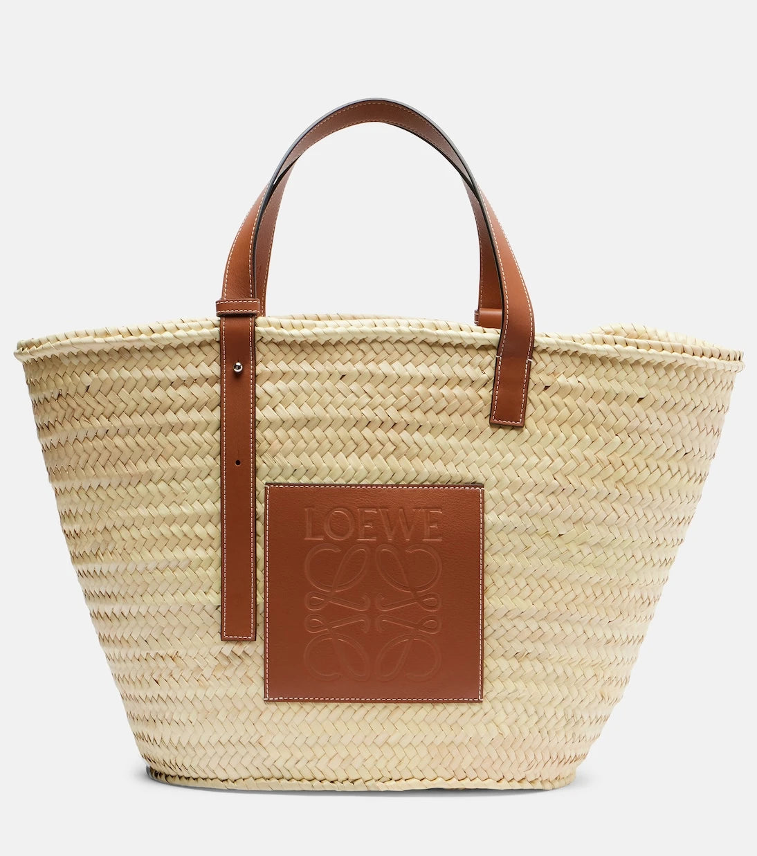 Loewe - حقيبة السلة الكبيرة Anagram بحواف جلدية