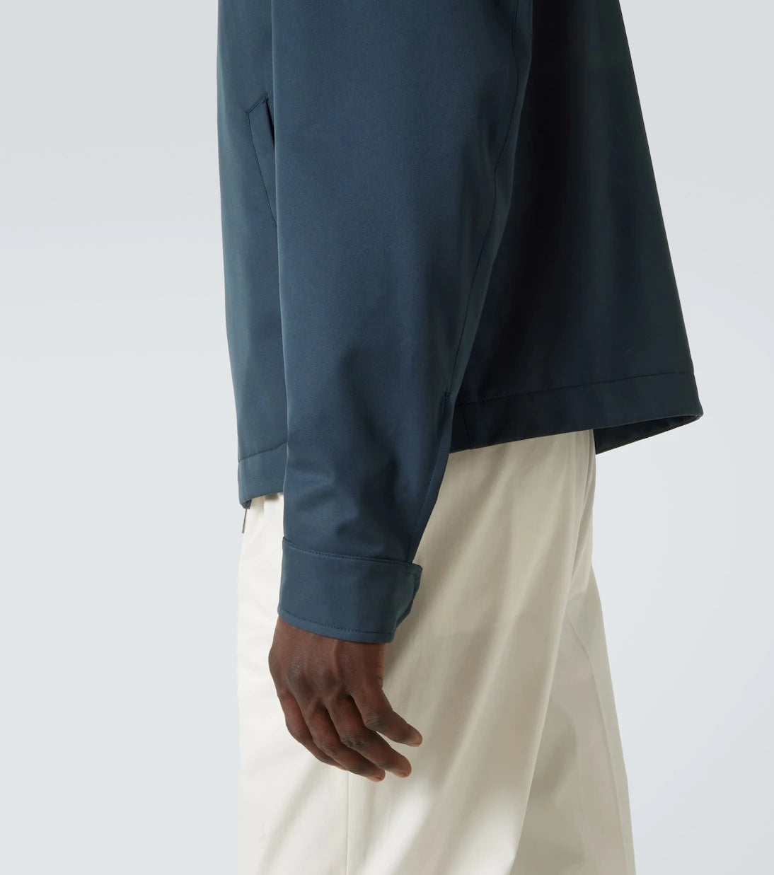 Zegna - Leather-trimmed blouson