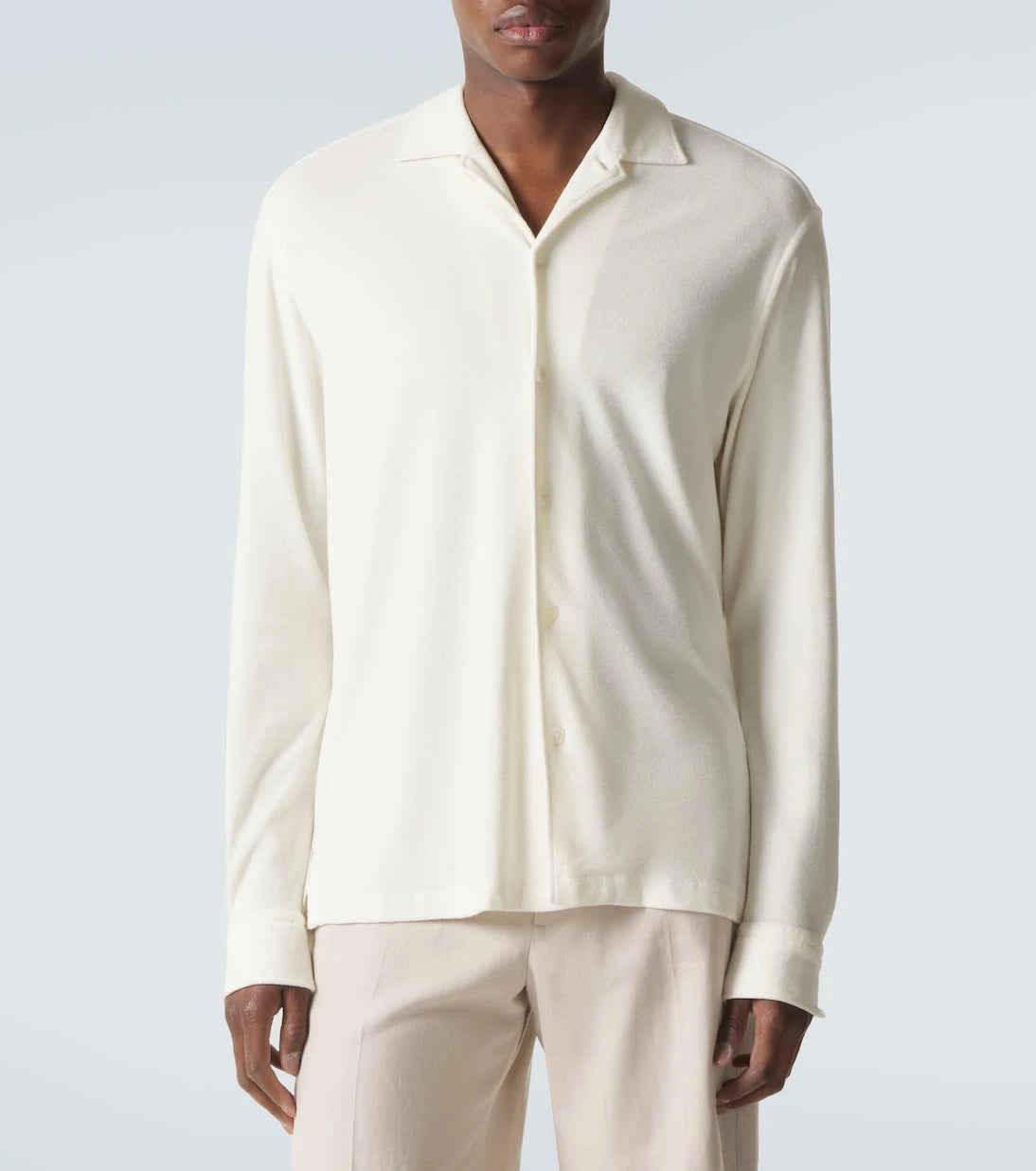 Zegna - قميص من القطن والحرير