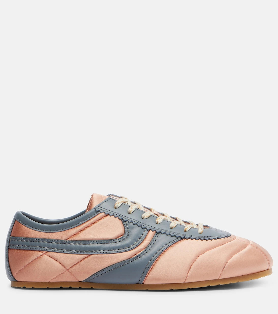 Dries Van Noten - Leather-trimmed satin sneakers