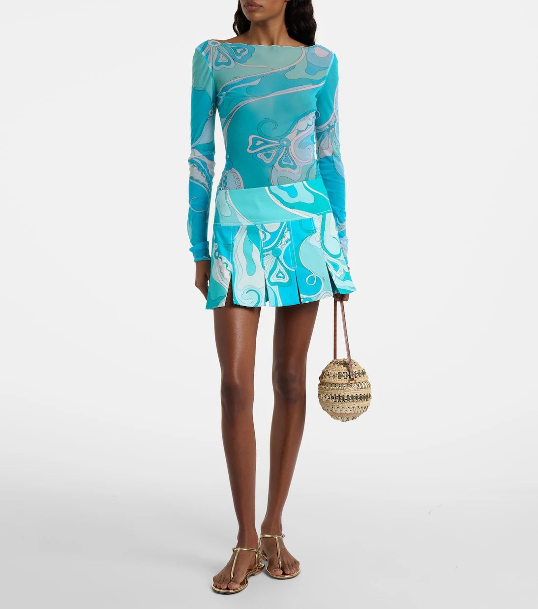 Pucci - Orchidee sheer top