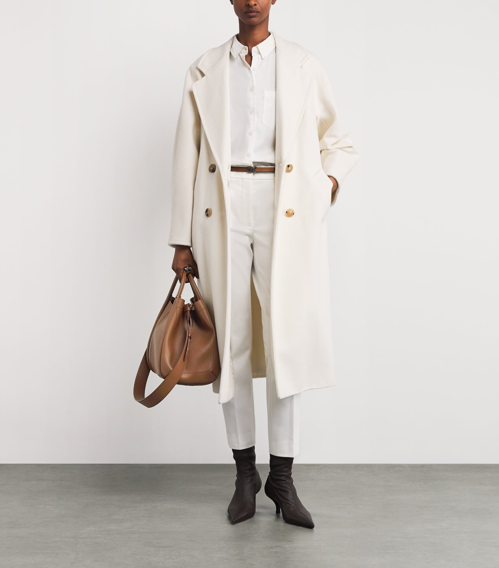 Max Mara Red Leather Monogram Belt