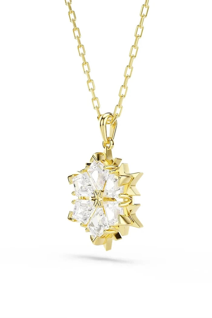 Swarovski kadın altın kaplama zirkonlu kolye ucu MAGIC