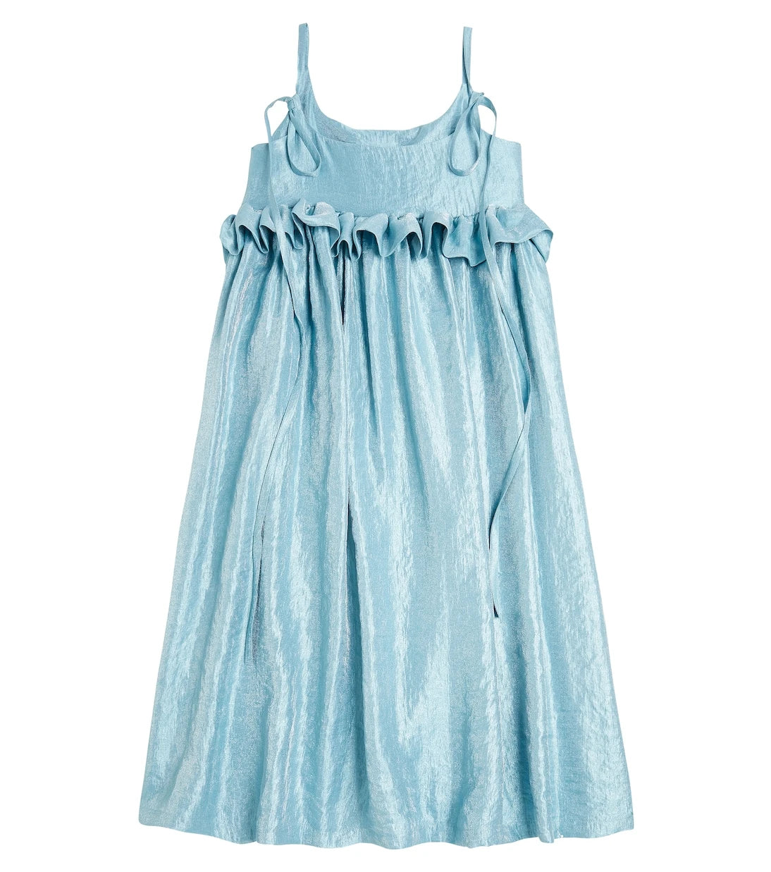 Caroline Bosmans - Ruffle-trimmed lamé dress