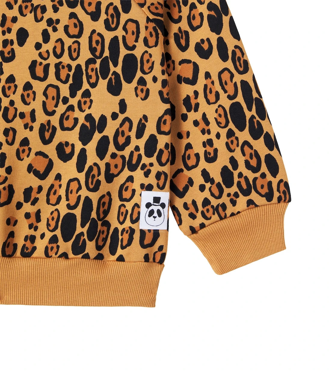 Mini Rodini - Leopar desenli pamuklu jarse sweatshirt