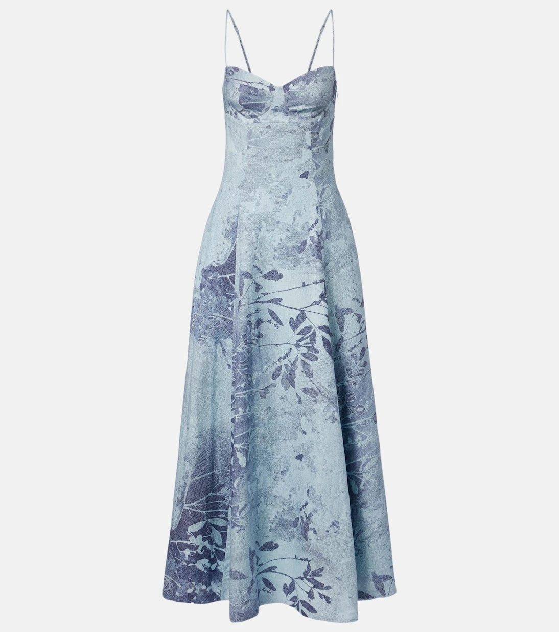 Simkhai - Floral linen and cotton bustier dress