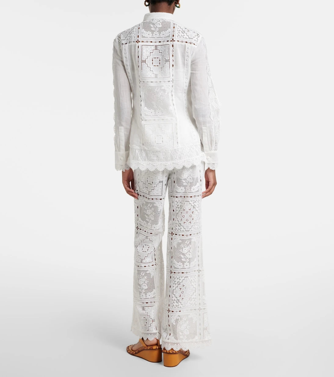 Zimmermann - Floral lace flared pants