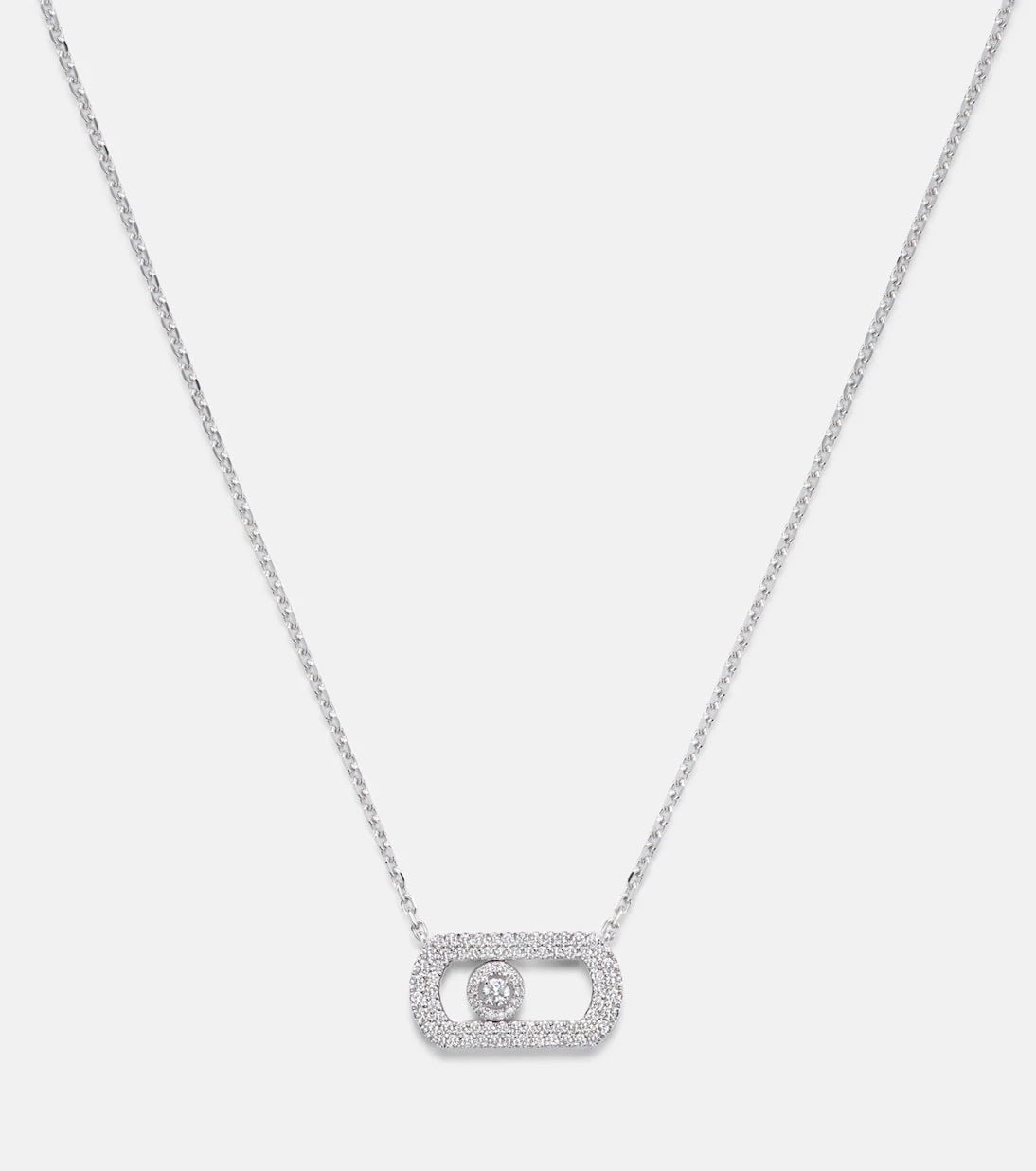 Messika - So Move 18kt white gold chain necklace with diamonds