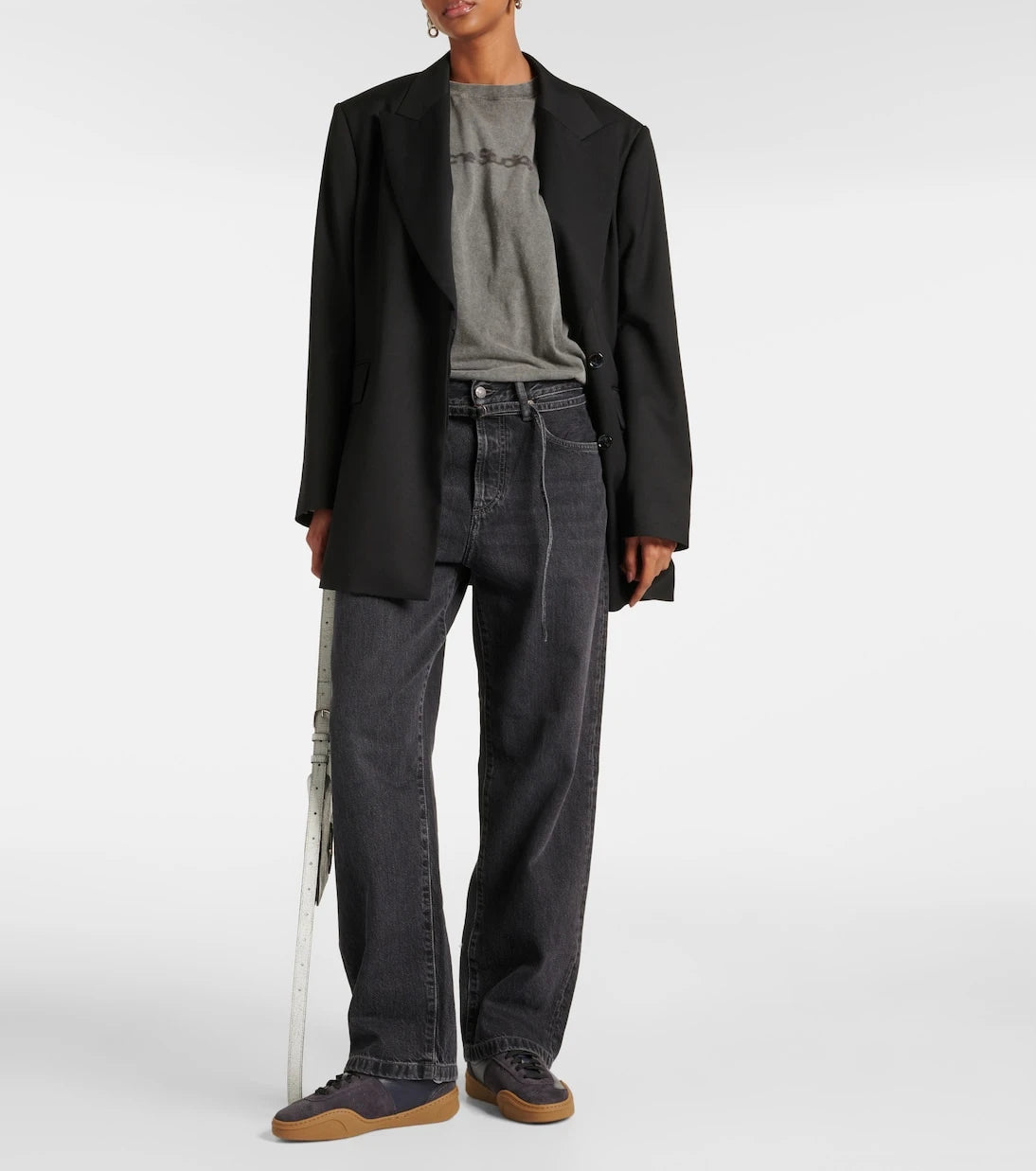 Acne Studios - Logo suede-trimmed sneakers