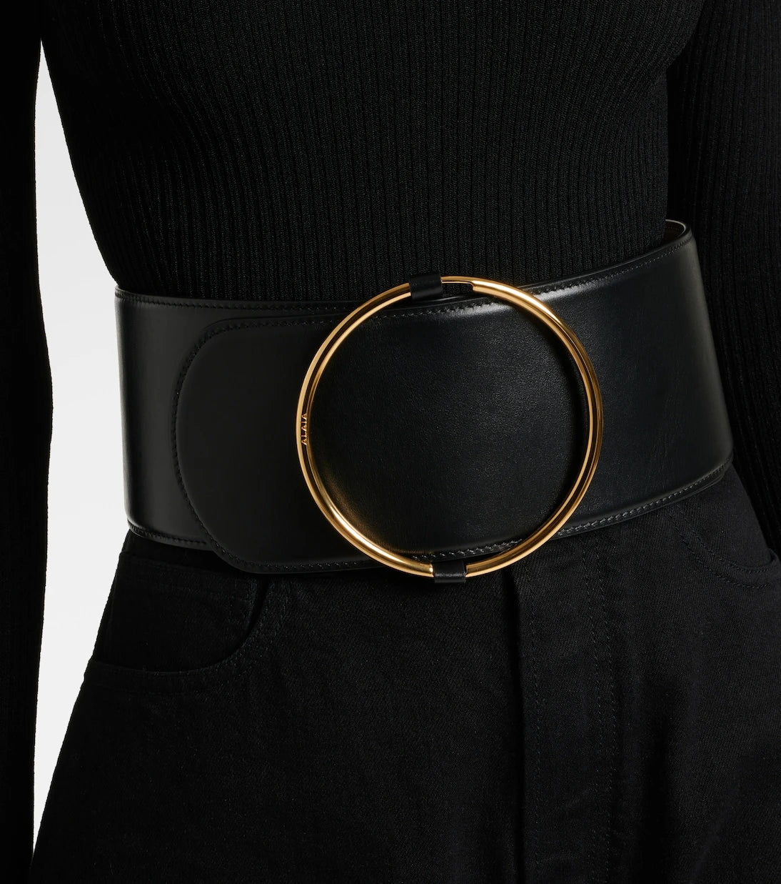 Alaïa - Ring leather belt