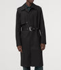 AllSaints Black Cotton-Blend Bastille Trench Coat