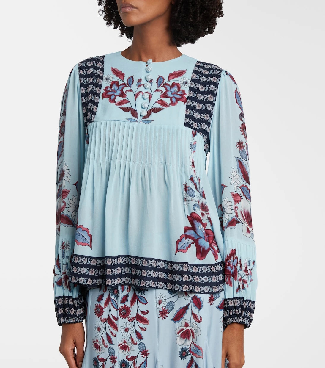 Farm Rio - Marcelle pleated blouse