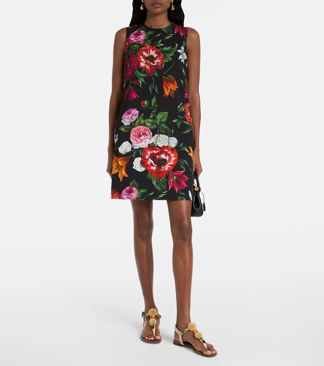 Dolce&Gabbana - Süslü hasır efektli parmak arası sandalet