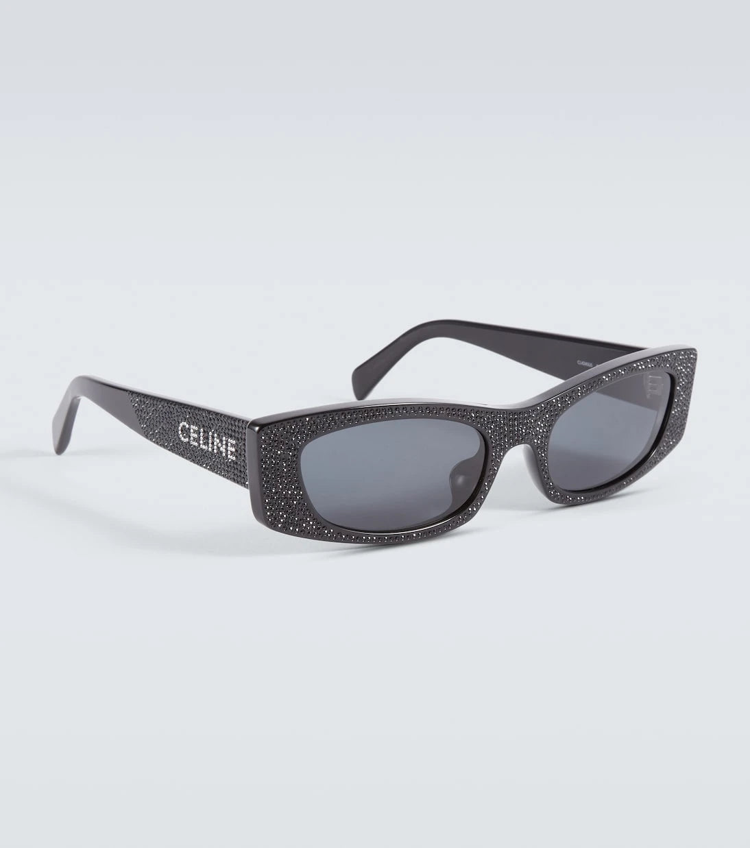 Celine Eyewear - Crystal-embellished rectangular sunglasses