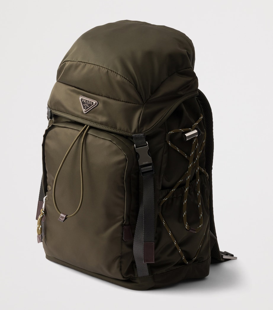 Re-Nylon and Leather Backpack