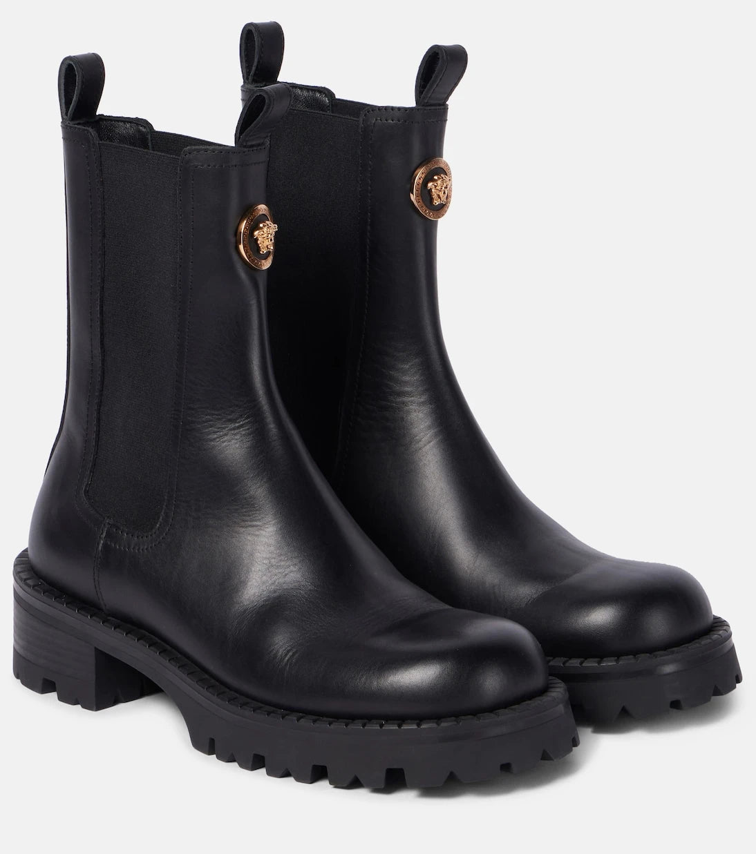 Versace - Medusa leather Chelsea boots