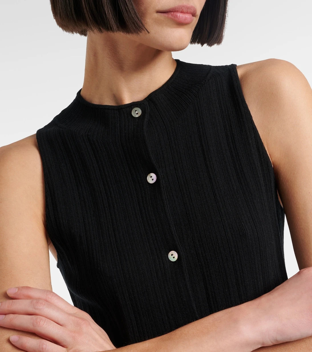Vince - Ribbed-knit cotton top