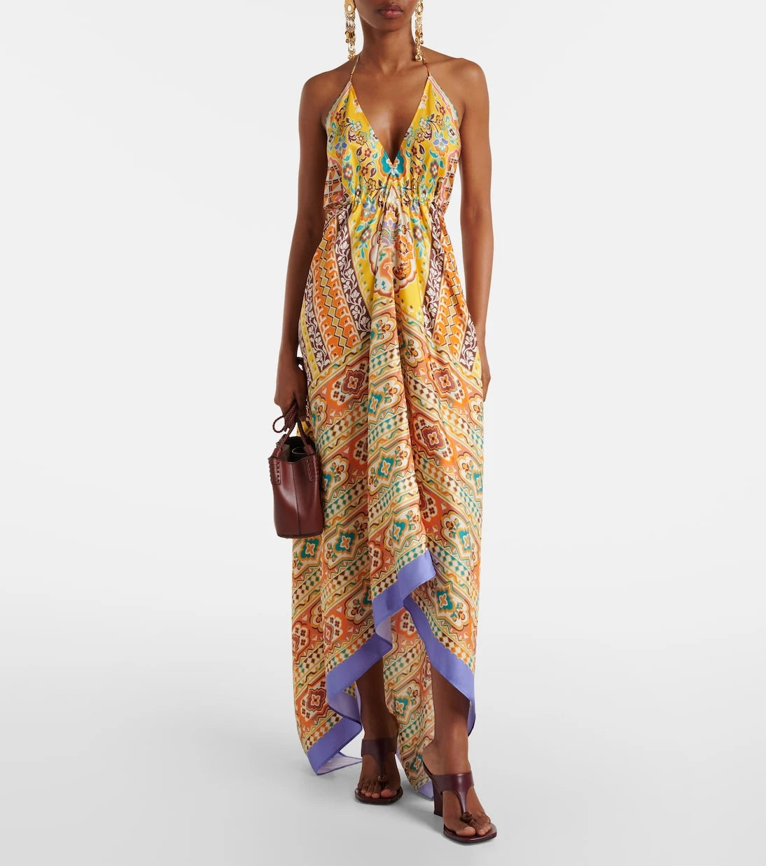 Etro - Printed silk midi dress