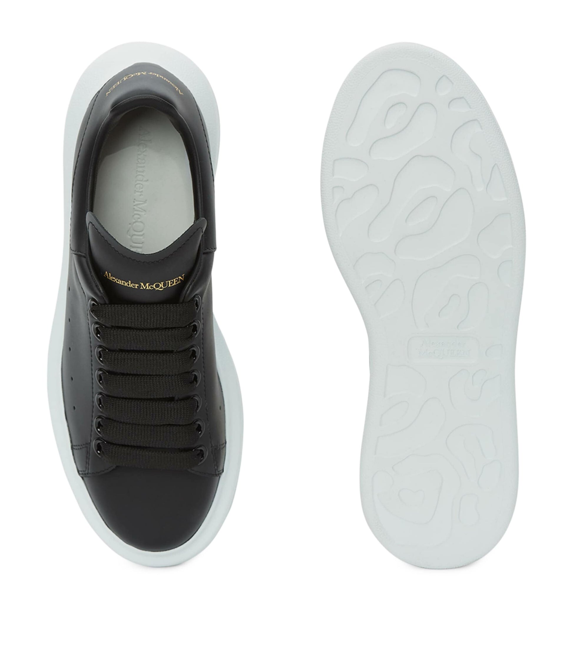 McQueen Black Leather Oversized Sneakers