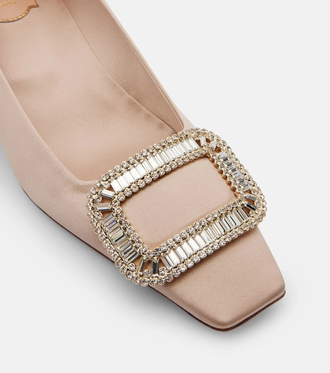 Roger Vivier - Belle Vivier 45 embellished satin pumps