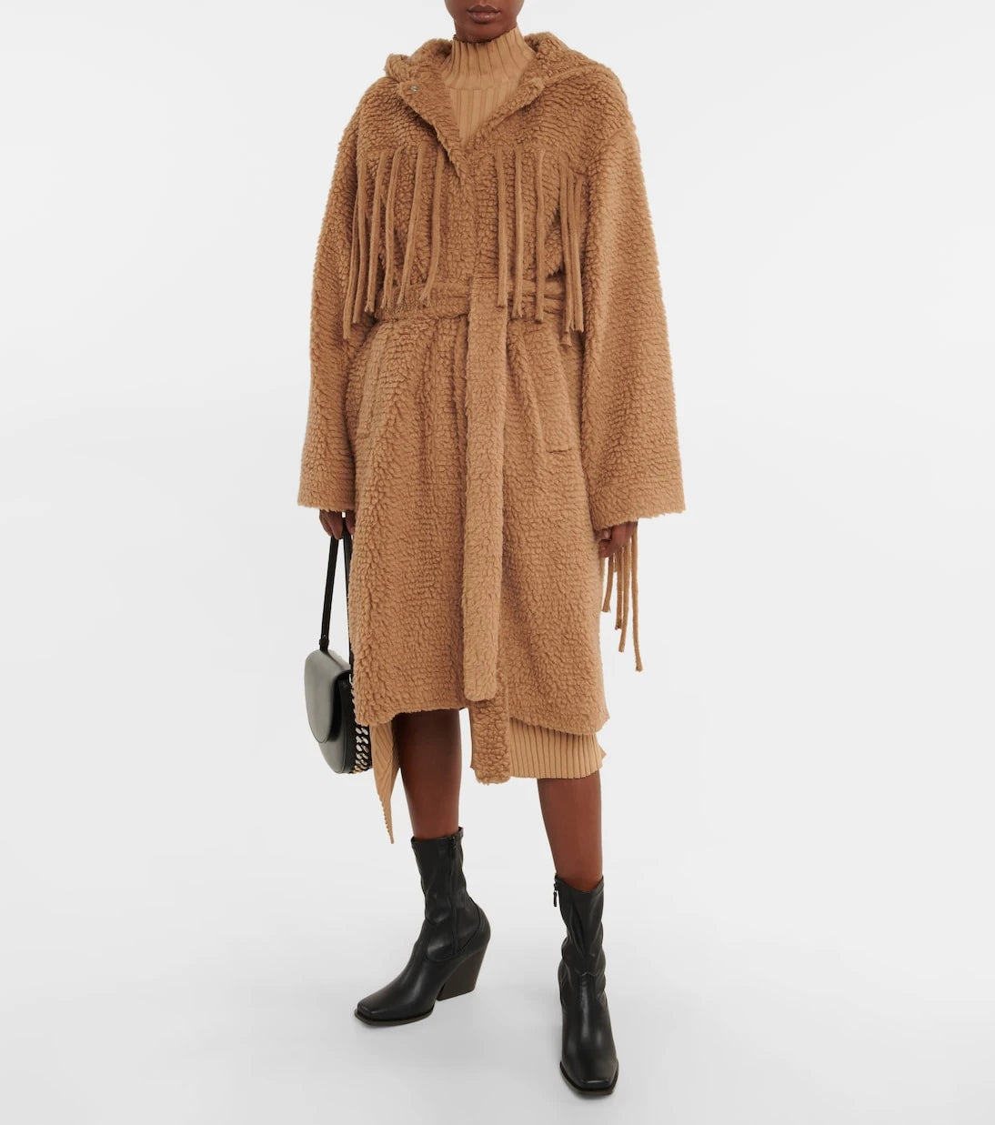 Stella McCartney - Fringed teddy coat