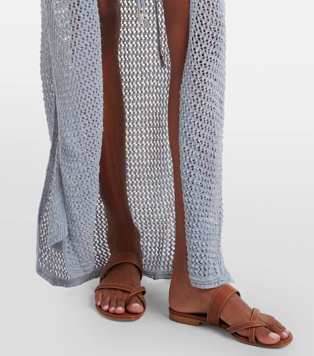 Bananhot - Zorya open-knit lamé beach cover-up