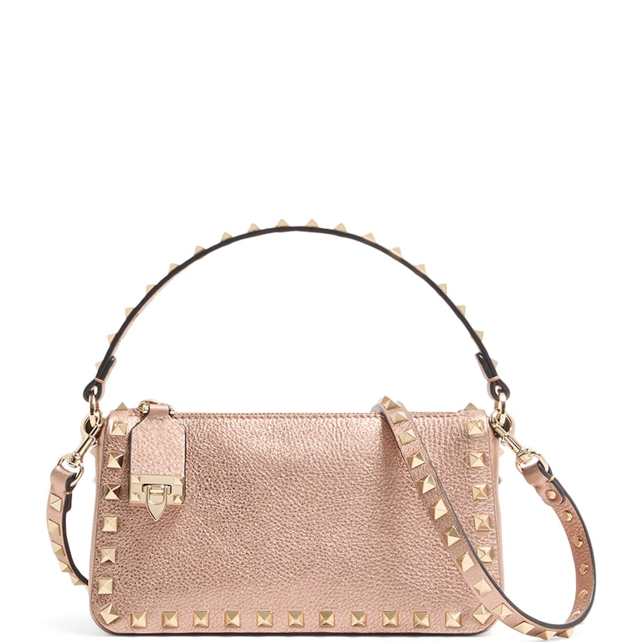 Small Leather Rockstud Shoulder Bag
