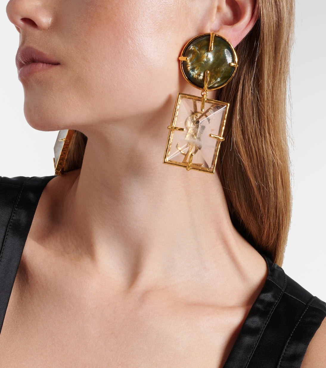 Saint Laurent - Cassandre clip-on earrings