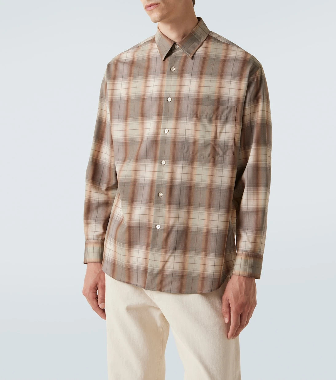Auralee - Checked wool shirt