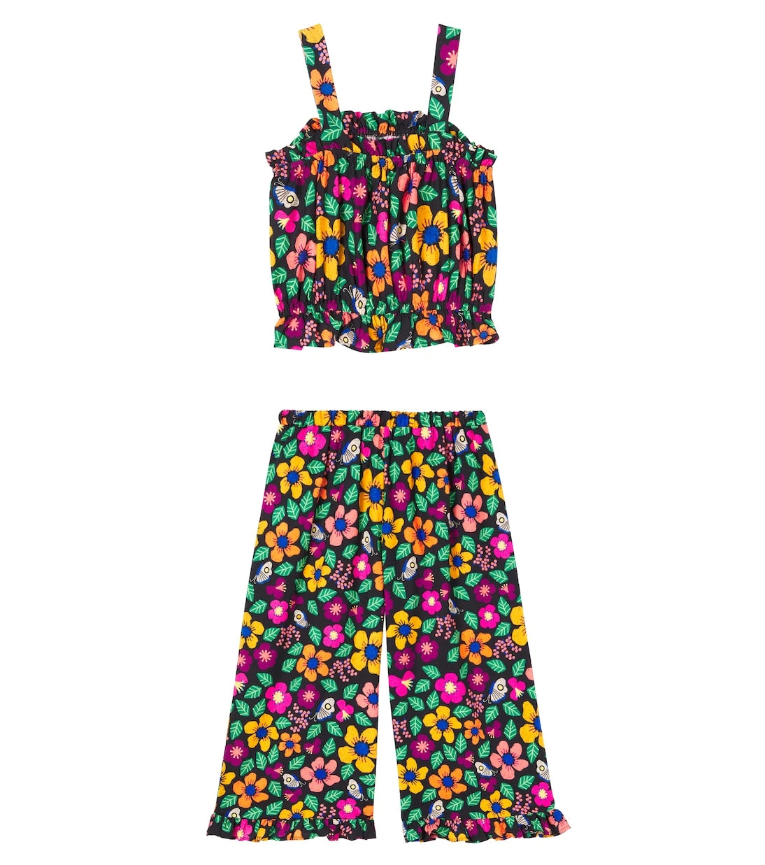 Fábula - Frescor floral cotton top and pants set