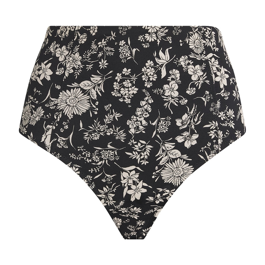 Ulla Johnson Black Floral Zahara Bikini Bottoms