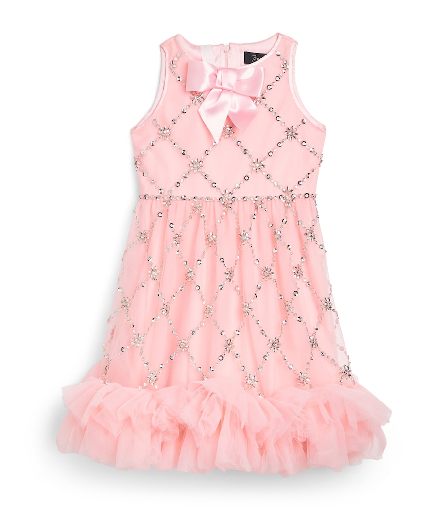 Jenny Packham Kids Pink Tulle Rhinestone-Detail Sweetness Dress (6-12 Years)