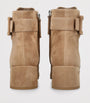 Beige Suede Très Vivier Ankle Boots 45