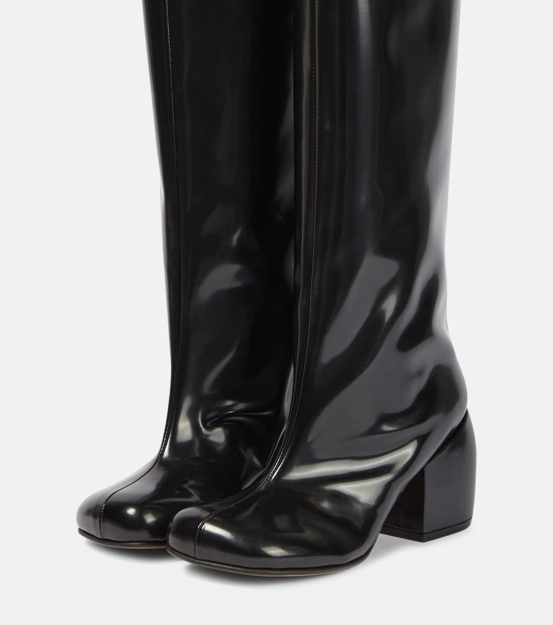 Dries Van Noten - Leather knee-high boots