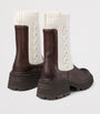 Tamia 70 Leather and Knit Boots