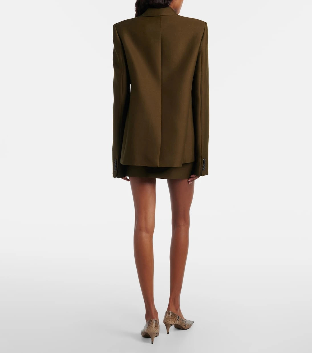 Khaite - Jett wool and silk cady miniskirt