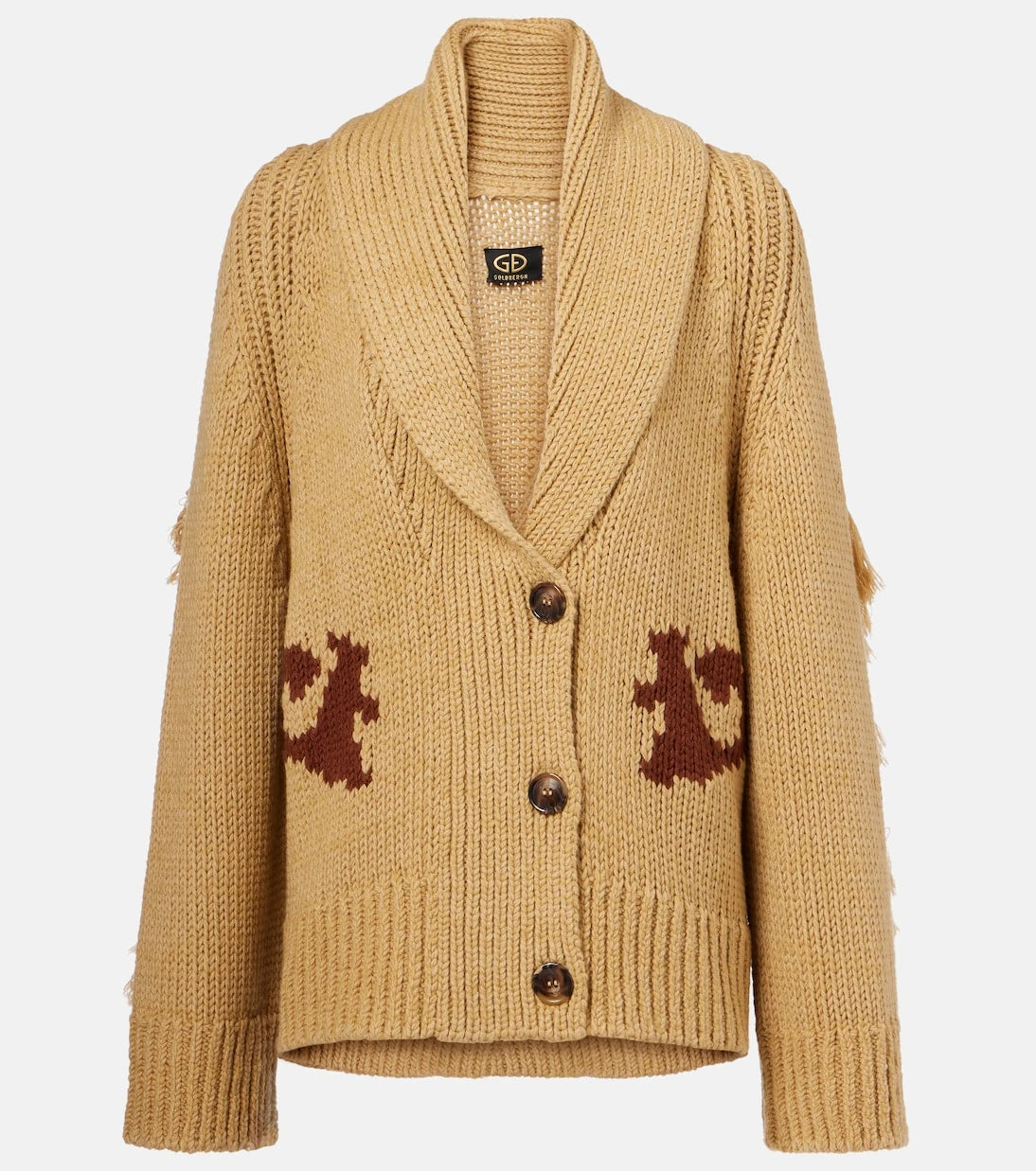 Goldbergh - Nora intarsia wool-blend cardigan
