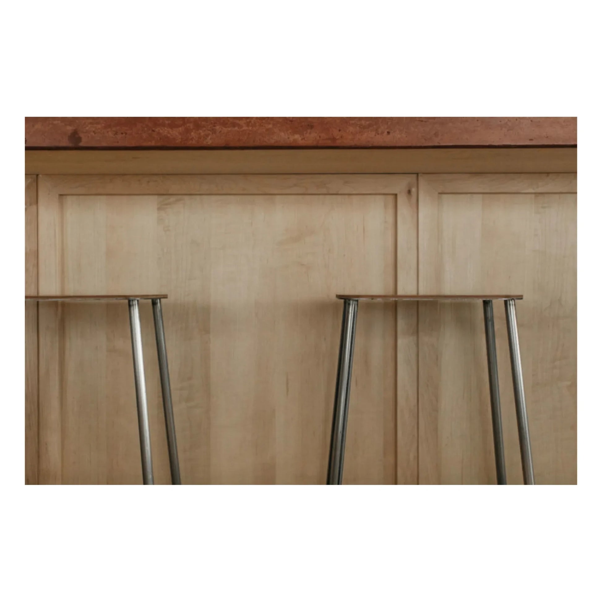 Frama - Adam Stool, Leather Seat | Silver