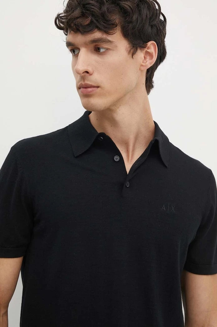 Armani Exchange Yakalı Pamuklu Tişört