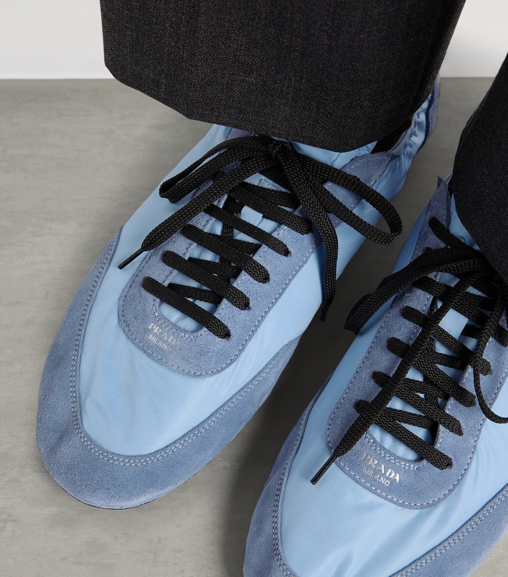 Prada Suede and Re-Nylon Collapse Sneakers
