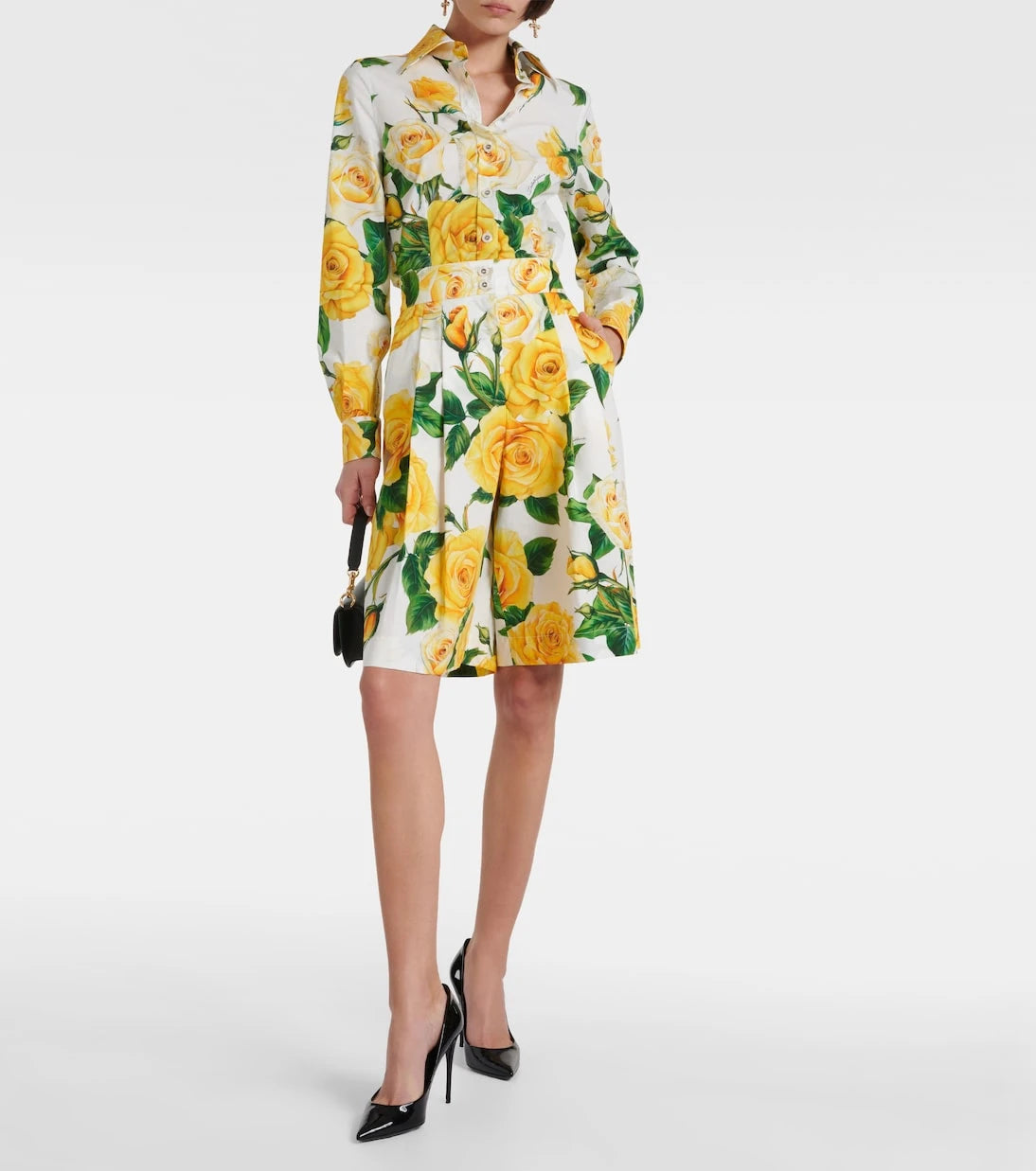 Dolce&Gabbana - Floral cotton Bermuda shorts