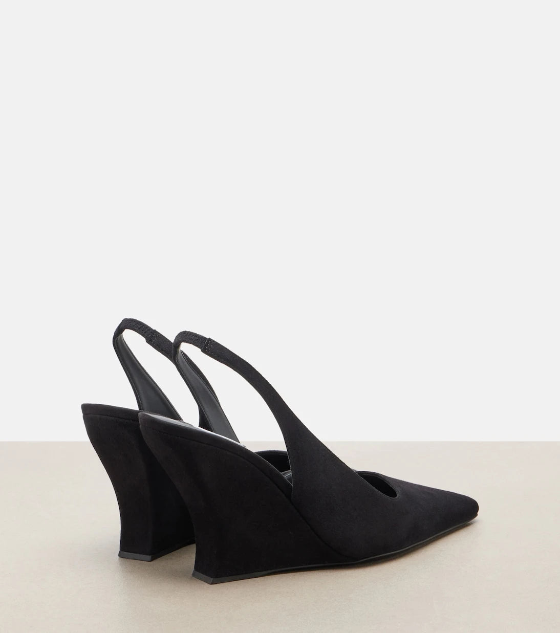 Alaïa - Suede wedge slingback pumps