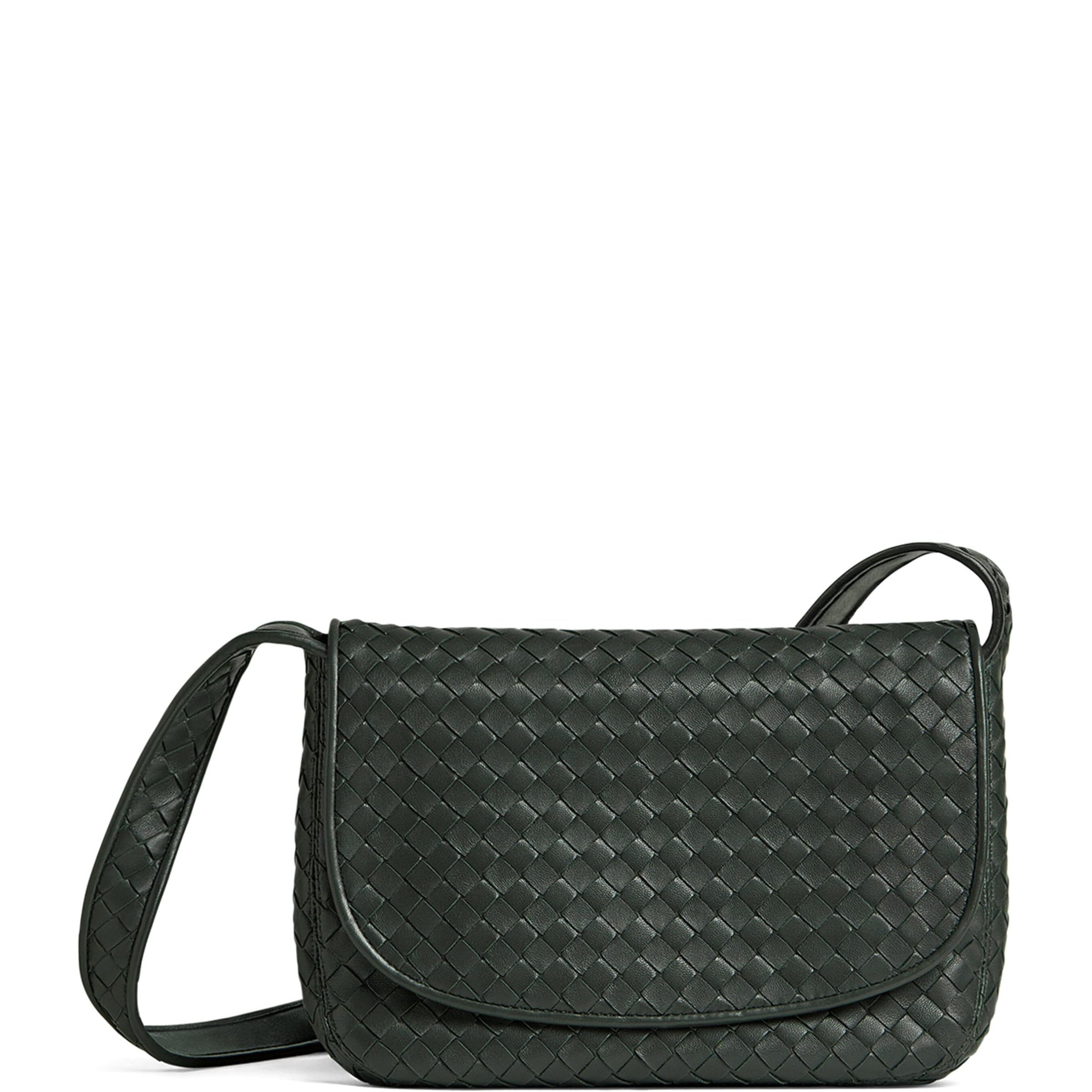 Bottega Veneta Leather Intrecciato Veneto Messenger Bag