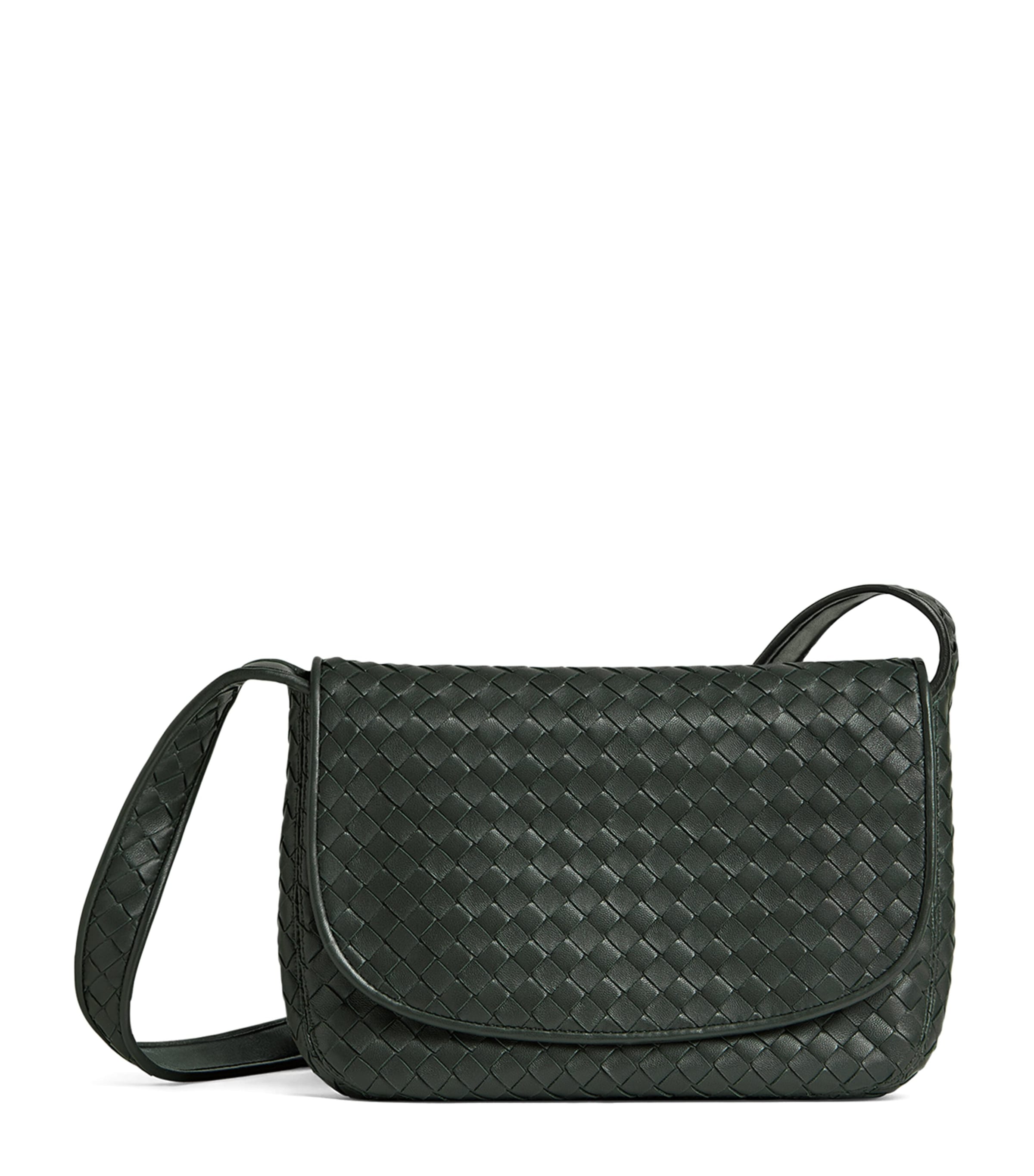 Bottega Veneta Leather Intrecciato Veneto Messenger Bag