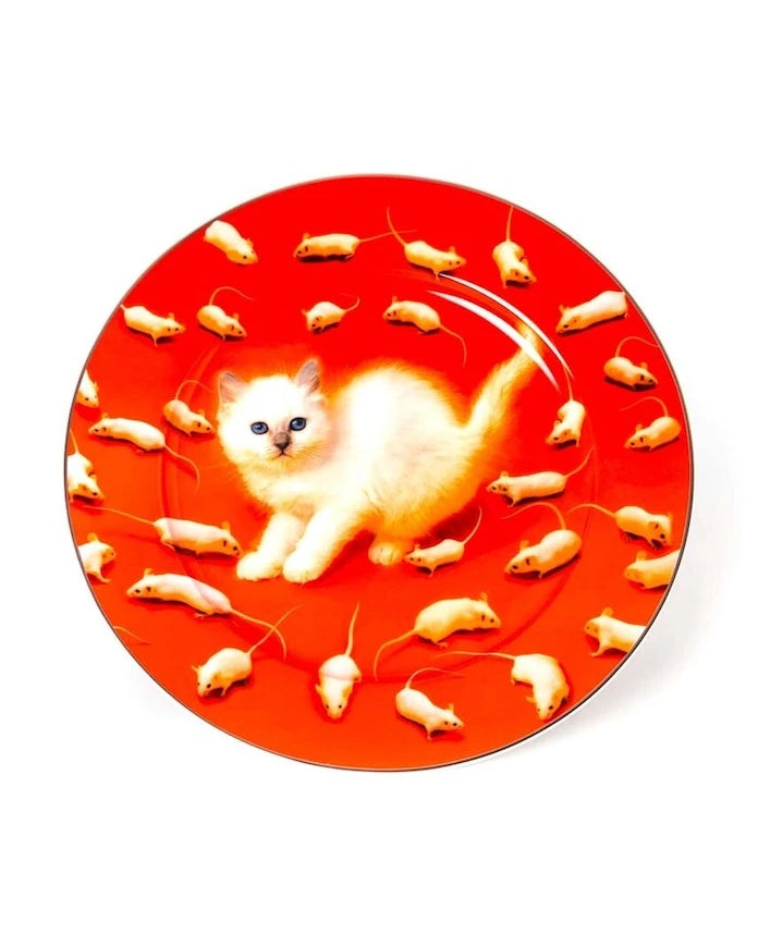 Seletti Kitten 27 cm Düz Tabak