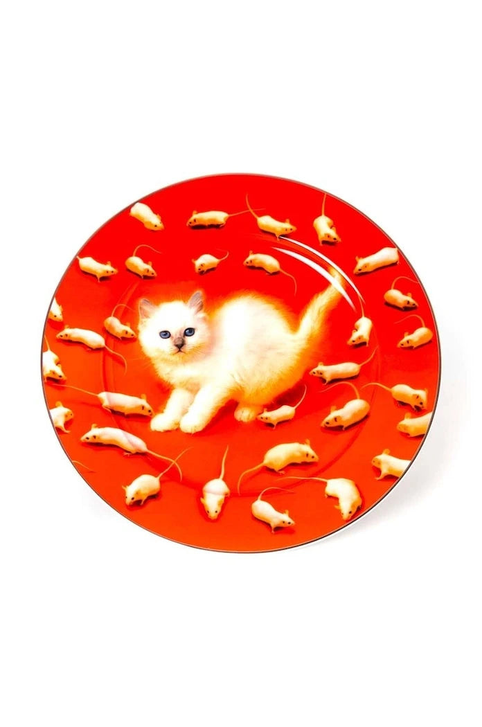 Seletti Kitten 27 cm Düz Tabak